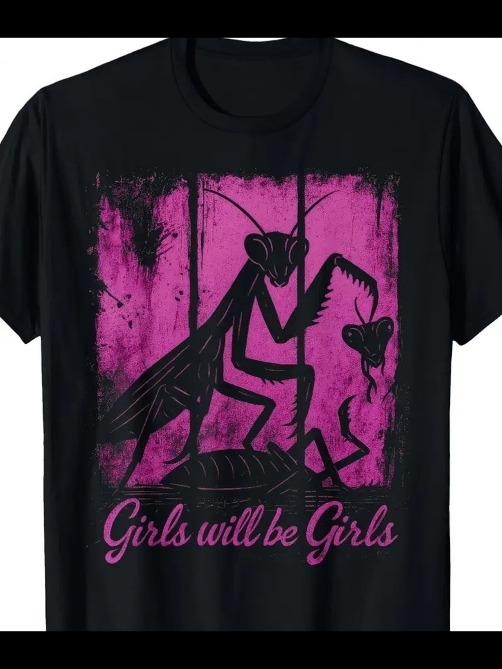 Girls Will Be Girls Pink Graphic T-Shirt